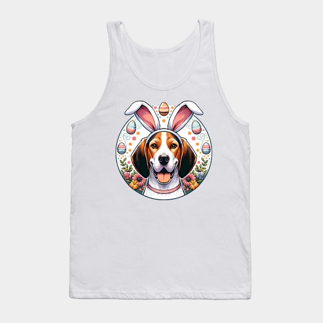 Treeing Walker Coonhound Enjoys Easter with Bunny Ears Tank Top by ArtRUs